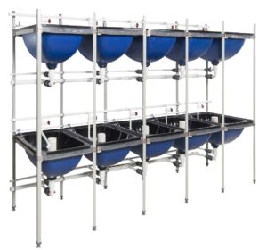 Rack of 10 70 litre Krescel+ tanks